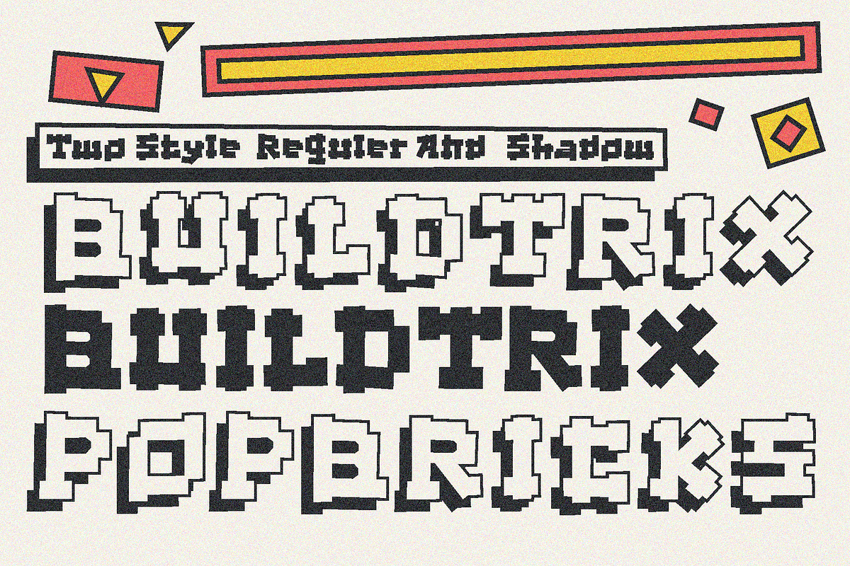 Pop Bricks Font, a Font by Erifqizefont (Photo 6 of 10)