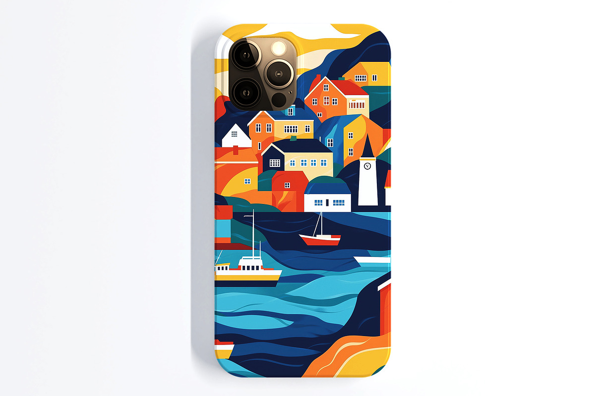 Coastal Town Illustration, a Decorative Illustration by Housui Patterns (Photo 8 of 9)