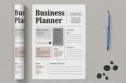 Business Planner Template Layout