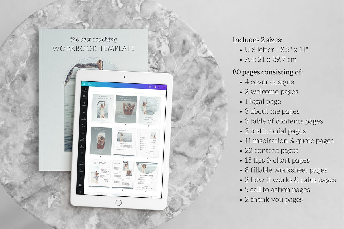 Coaching Course Workbook Template, a Magazine Template by Made by Melody (Photo 2 of 15)