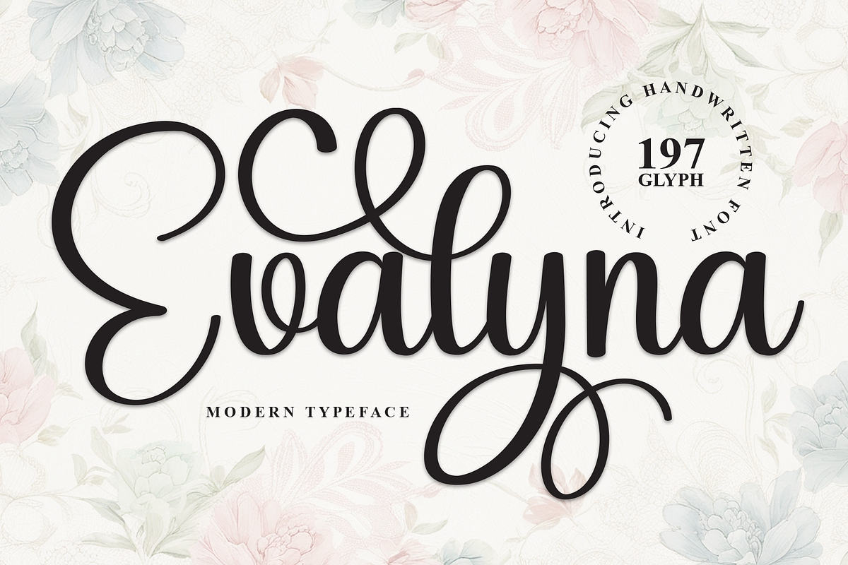 Evalyna | Script Font, a Handwritten Font by Scratchones (Photo 1 of 9)