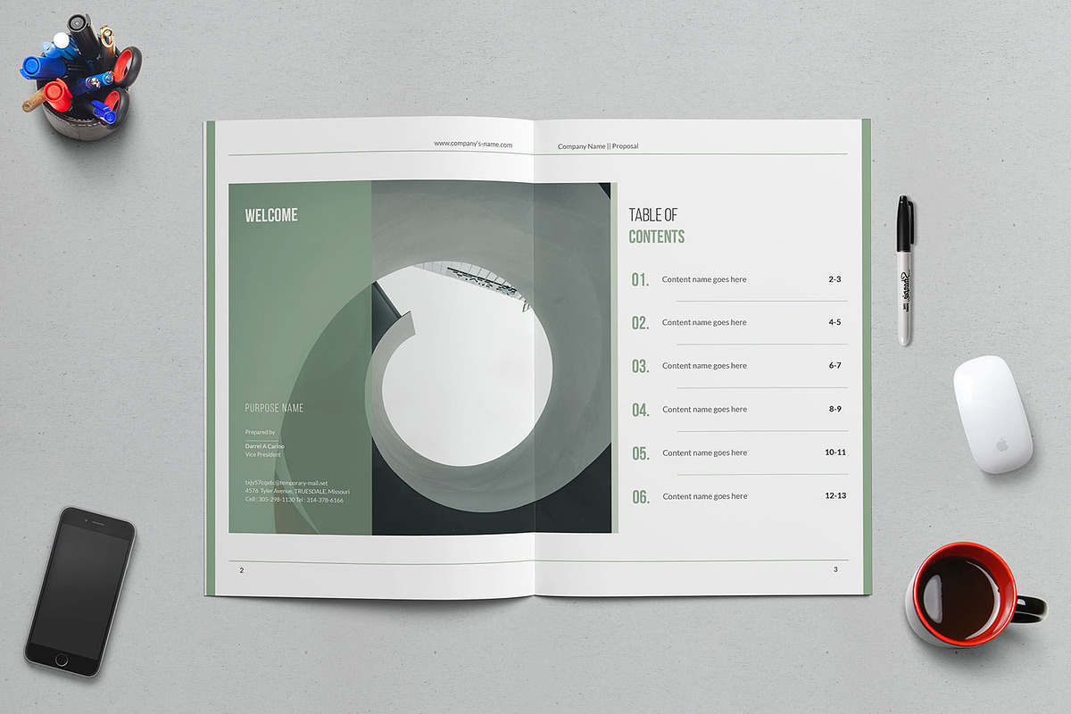 Company Profile Business Proposal, a Brochure Template by Divergent Studio (Photo 2 of 9)