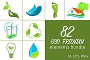 Eco friendly & Nature elements set, a Graphic by InkySplash (Thumbnail 1 of 10)