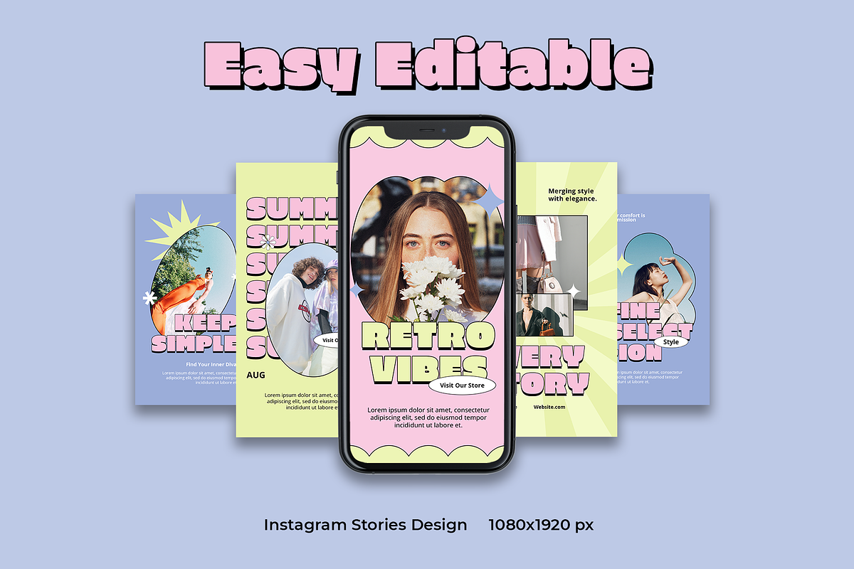 Uplane Retro Instagram Template, a Social Media Template by Shinra Labs (Photo 4 of 6)