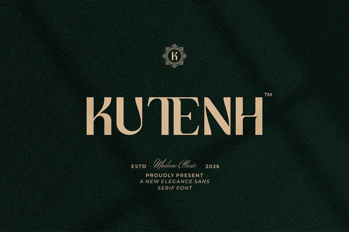 Kutenh || Modern Classy Sans Serif, a Sans Serif Font by Ermedia Studio (Photo 1 of 10)
