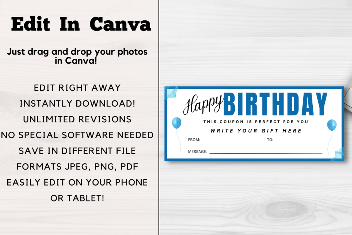 Happy Birthday Gift Certificate, a Card Template by YasdeyDesigns (Photo 5 of 9)