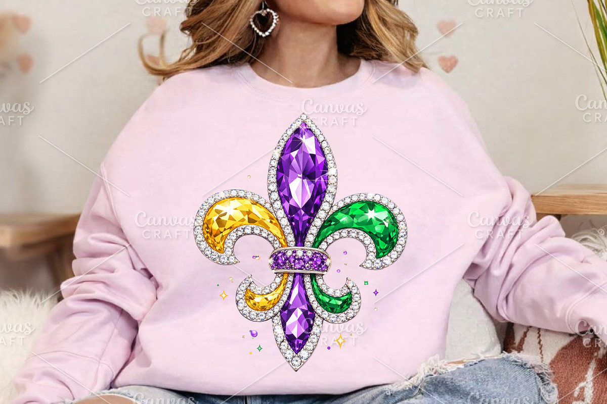 Fleur De Lis Mardi Gras PNG, an Illustration by Canvas Craft (Photo 3 of 6)