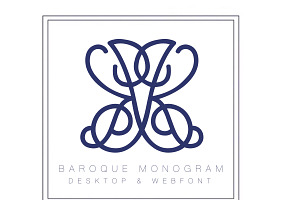 Baroque Curl Monogram Font TTF Web