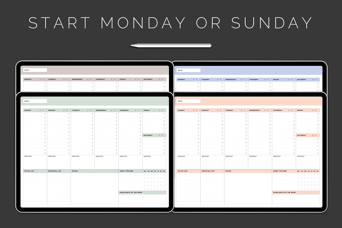 Digital Weekly Planner, a Brochure Template by Santo Romero (Photo 2 of 5)