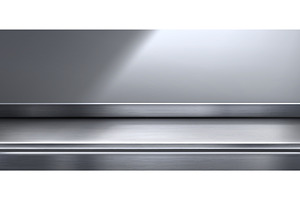 Stainless steel kitchen surface with, an Illustration by art PVP - market