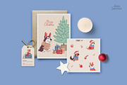 Christmas dogs. Designs generator, an Animal Illustration by Anna Summer (Thumbnail 2 of 14)