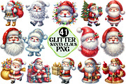Glitter Christmas Santa Claus, an Illustration by Pixels.Craft (Thumbnail 1 of 7)