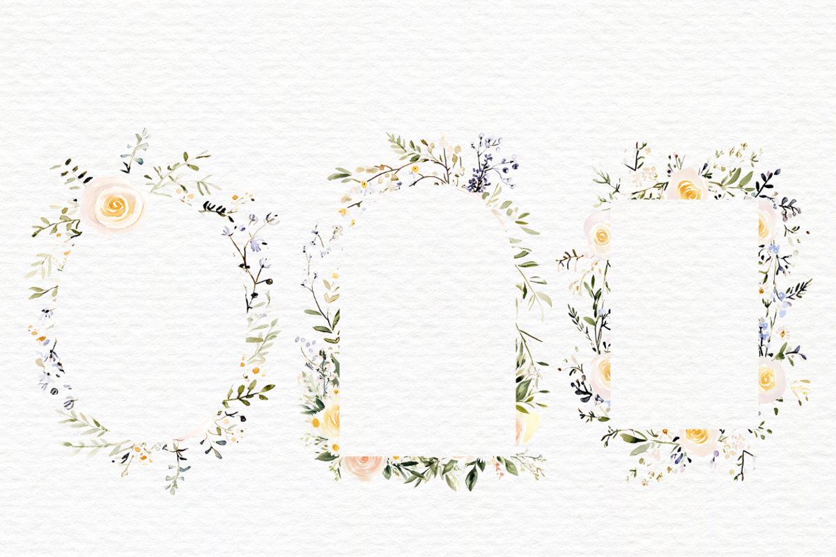Wildflower frame corners clipart, a Decorative Illustration by Invite to Clipart (Photo 2 of 9)