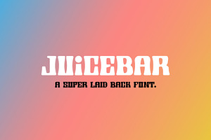 Juicebar Display Font, a Font by Holt510