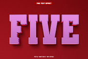 Five 3D editable text effect, a Layer Style Add-On by Hello Muh (Thumbnail 1 of 2)