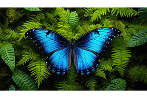 nature blue monarch butterfly ai, an Animal Photo by pikepicture