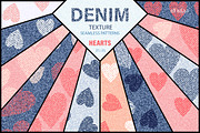 Hearts Denim Seamless Texture, a Pattern Graphic by AllNikArt (Thumbnail 1 of 7)