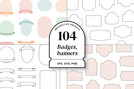 104 Banners & frames