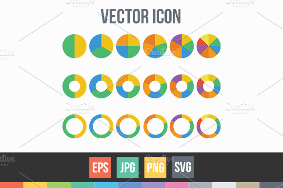 Pie Chart Icon And Donut Chart Icon