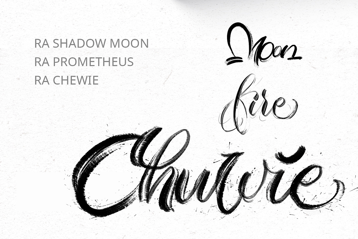 Dry Lettering Brushes. Procreate, a Brush Add-On by Diacritics (Photo 6 of 9)