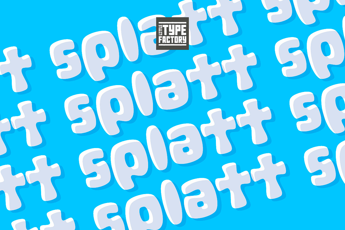 Splatt! a fat, splattered fun font preview 4