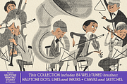 VV Halftone Printing Studio, a Brush Add-On by Vintage Voyage Supply (Thumbnail 3 of 12)