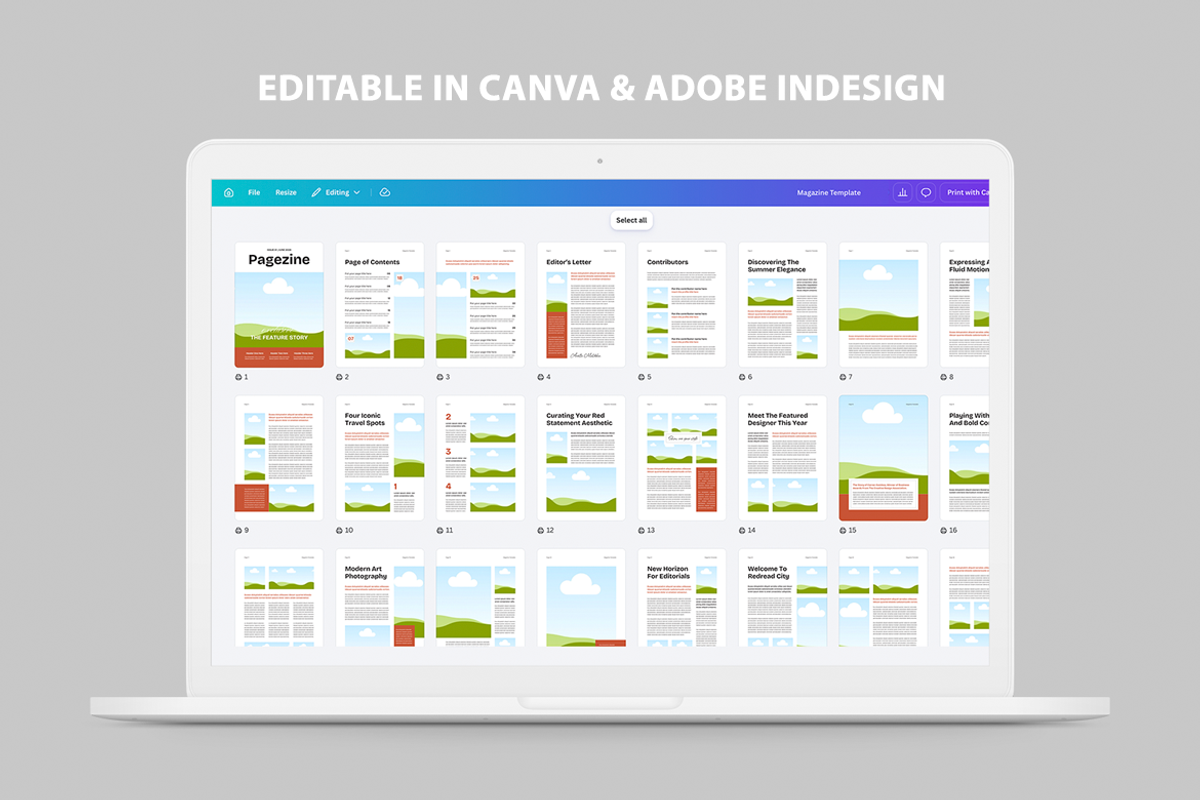 Magazine | Canva & InDesign, a Magazine Template by Leaflove (Photo 10 of 10)