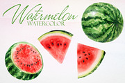 Watercolor Watermelon Vector Set, a Pattern Graphic by Deckar_art (Thumbnail 1 of 3)