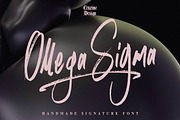 Omega Sigma Brush Script, a Handwritten Font by Deeezy (Thumbnail 1 of 7)