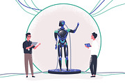 Presentation of robot scene, a Technology Illustration by Good Studio (Thumbnail 1 of 3)