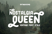 Nostalgia Queen Vintage Font, a Sans Serif Font by Deeezy (Thumbnail 1 of 8)