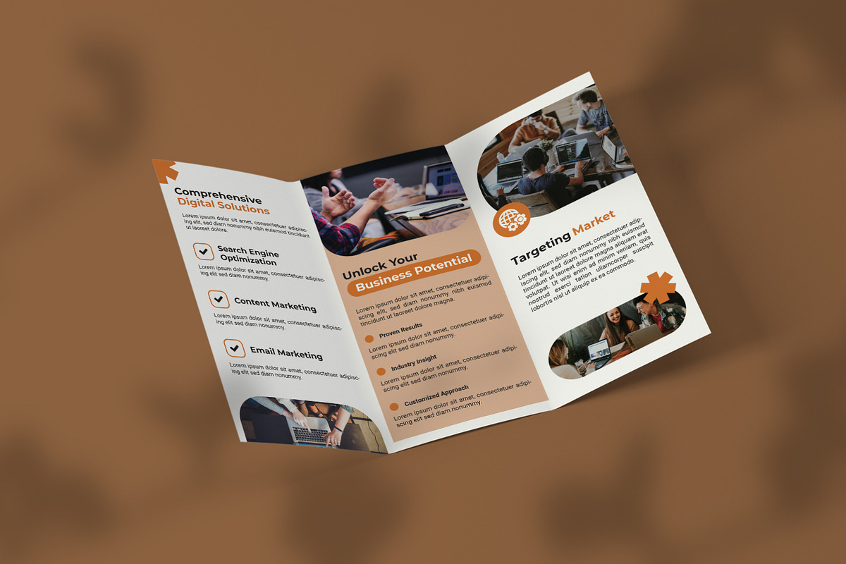 Digital Marketing - Trifold Brochure, a Print Template by VUNIRA (Photo 3 of 3)