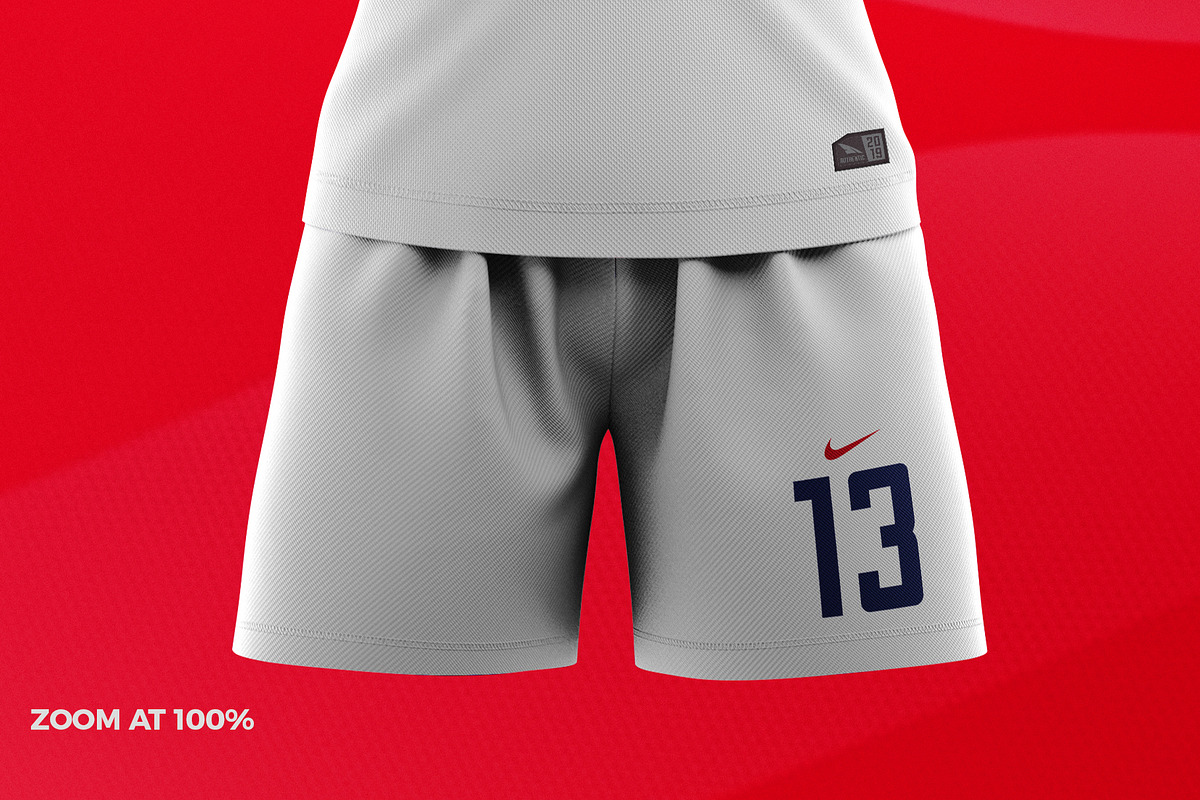Women's Soccer Kit Mockup - Front, an Apparel Mockup by thedesignshark (Photo 8 of 12)