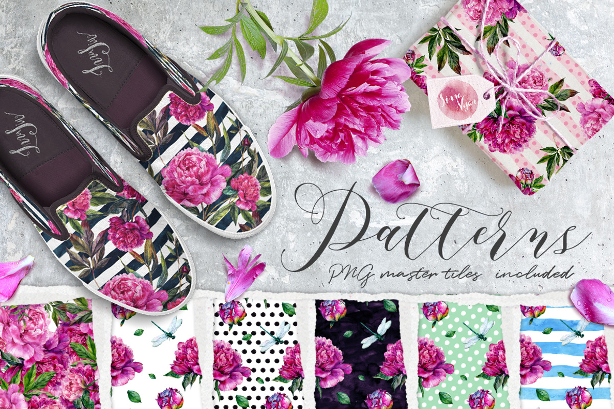 The Peony Symphony | Allegro Fuchsia, a Decorative Illustration by Inna Sinano (Photo 7 of 11)