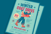 Modern Winter Coat Drive Flyer, a Flyer Template by VectorVactory (Thumbnail 3 of 3)