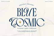 Blue Cosmic – Elegant Serif, a Font by Font Liner (Thumbnail 1 of 10)