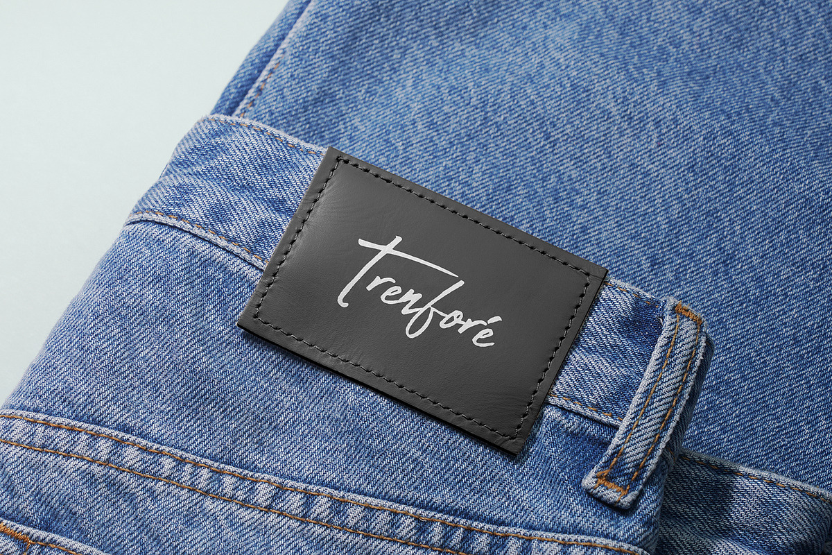 Logo Mockup Label Jeans Pants, a Hoody Mockup by Asylab (Photo 6 of 7)
