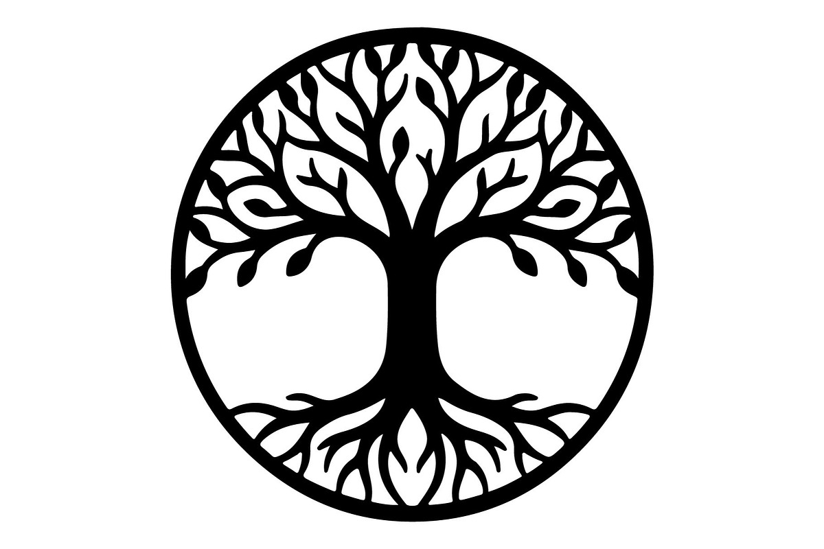 Tree of Life Silhouette Bundle, an Object Graphic by hafijul (Photo 2 of 4)