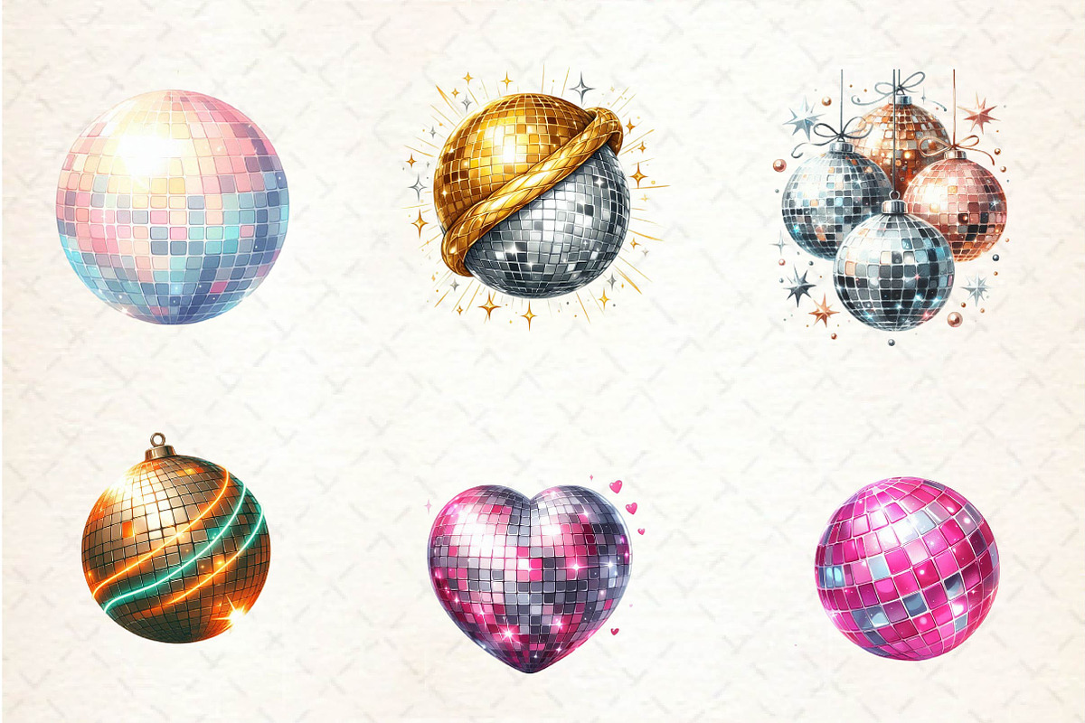 Disco Balls Clipart,, an Illustration by CreationArt (Photo 4 of 5)