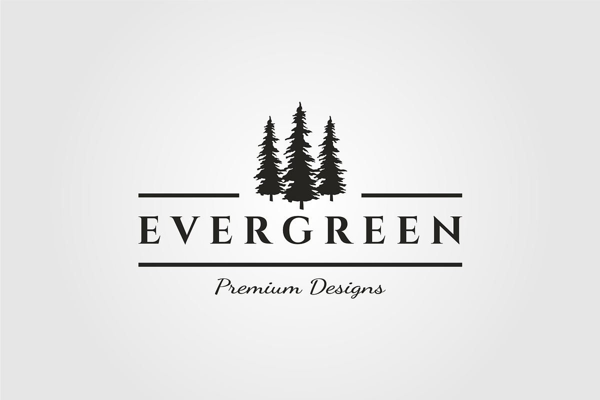 three pines logo vector evergreen, a Branding & Logo Template by lawoel