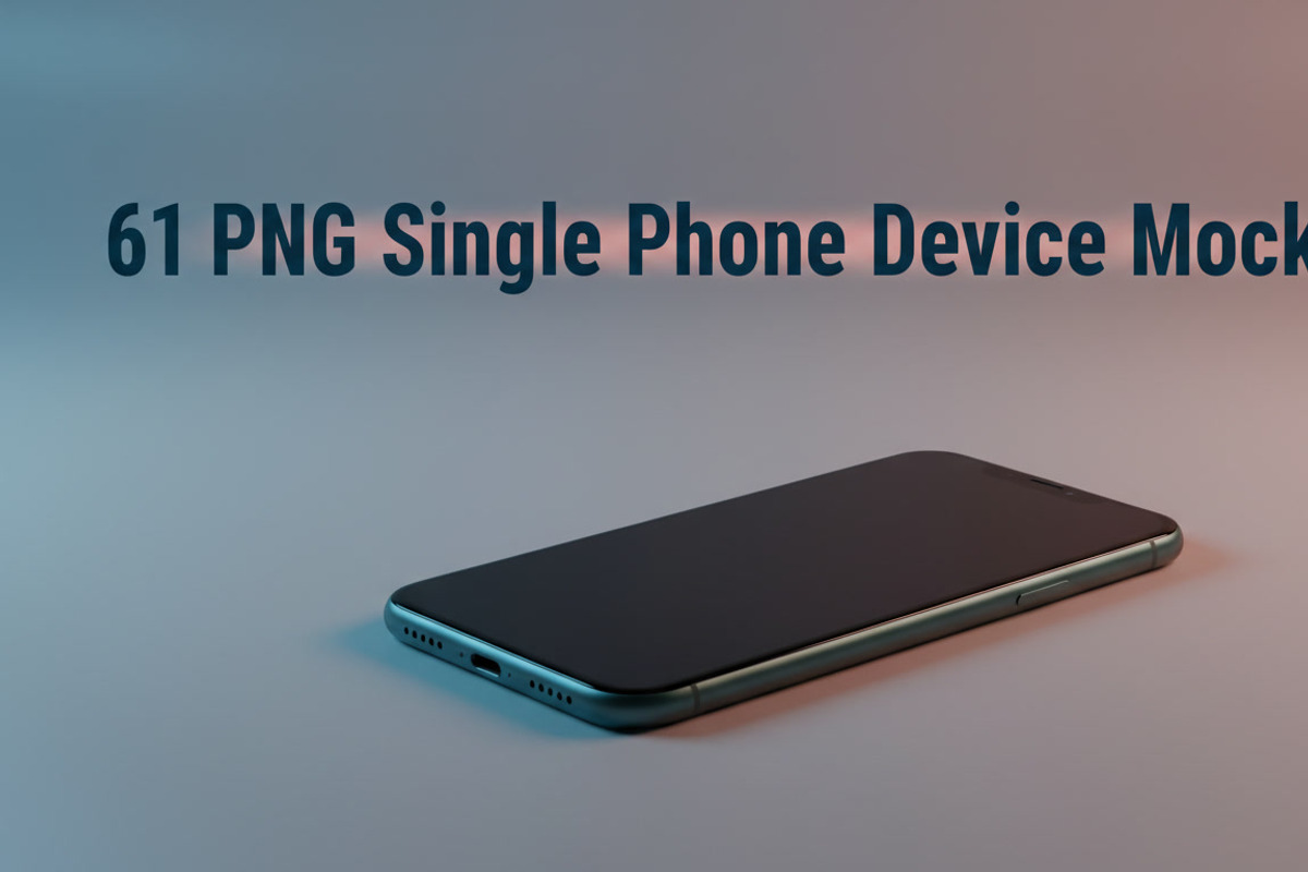 61 Single Phone Device Mockup, an Advertising Mockup by adenpinkstore (Photo 1 of 15)