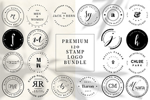 PREMIUM 120 Stamp Logo Bundle