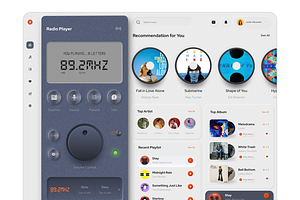 Music Web App Dashboard UI KIT