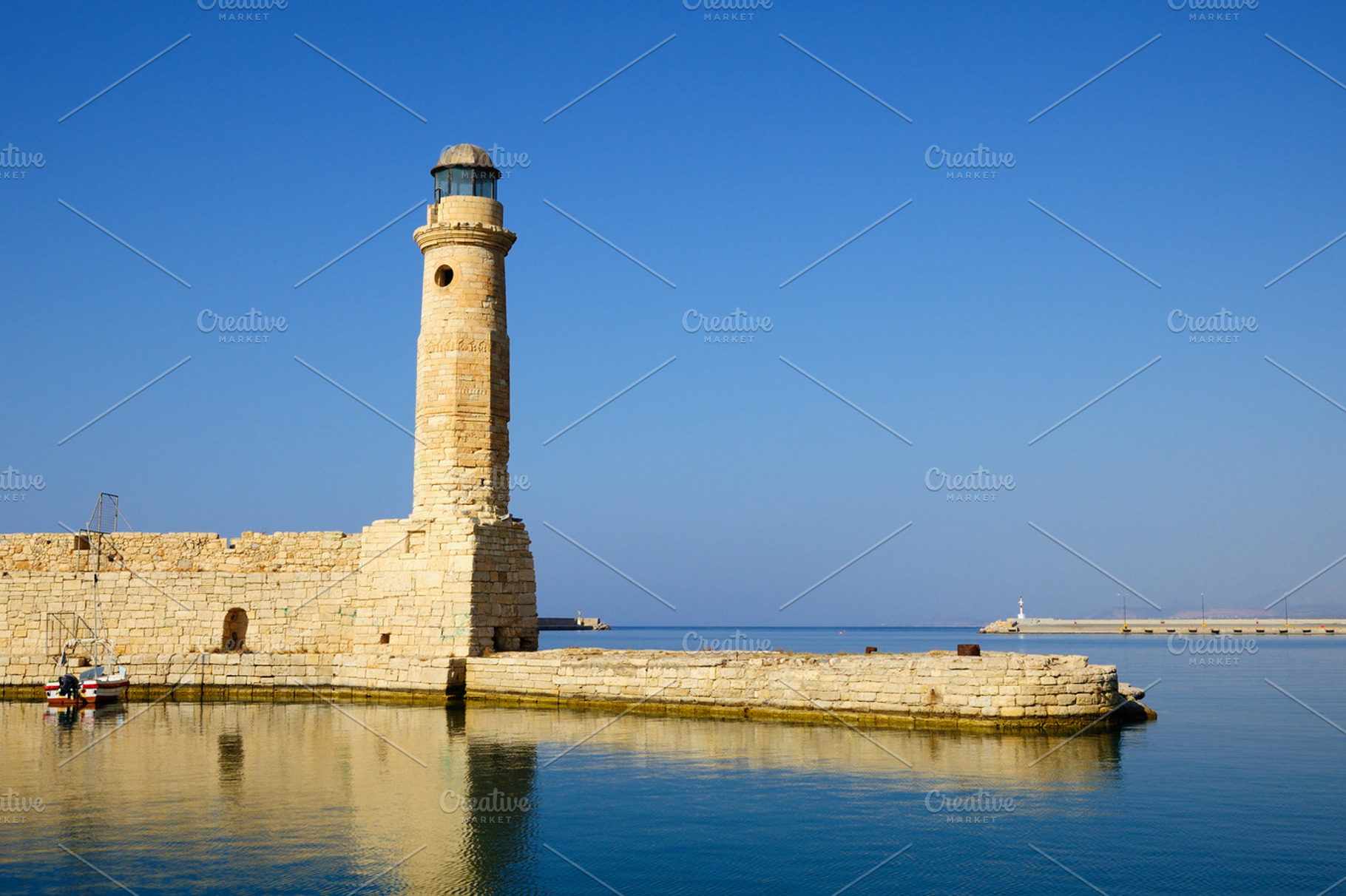 Old venetian lighthouse in Rethymno