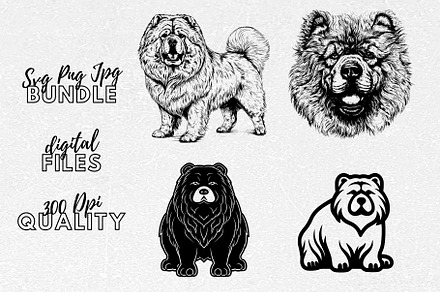 Chow Chow SVG - Cute Dog Clipart