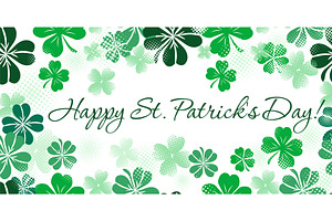 Horizontal St. Patrick's Day card, an Illustration by Nenahliadava Design