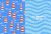 50 Coastal Handdrawn Backgrounds, a Background Graphic by PaperJamLab (Thumbnail 3 of 17)
