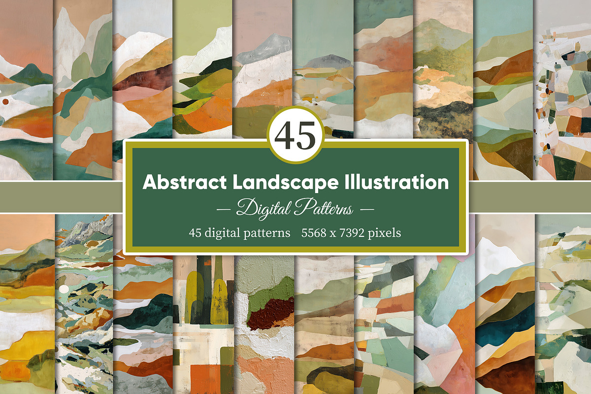 Abstract Landscape Illustration, a Decorative Illustration by Housui Patterns (Photo 1 of 12)