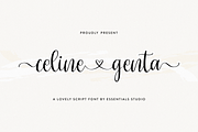 Celine Genta, a Script Font by Essentials Studio (Thumbnail 1 of 10)