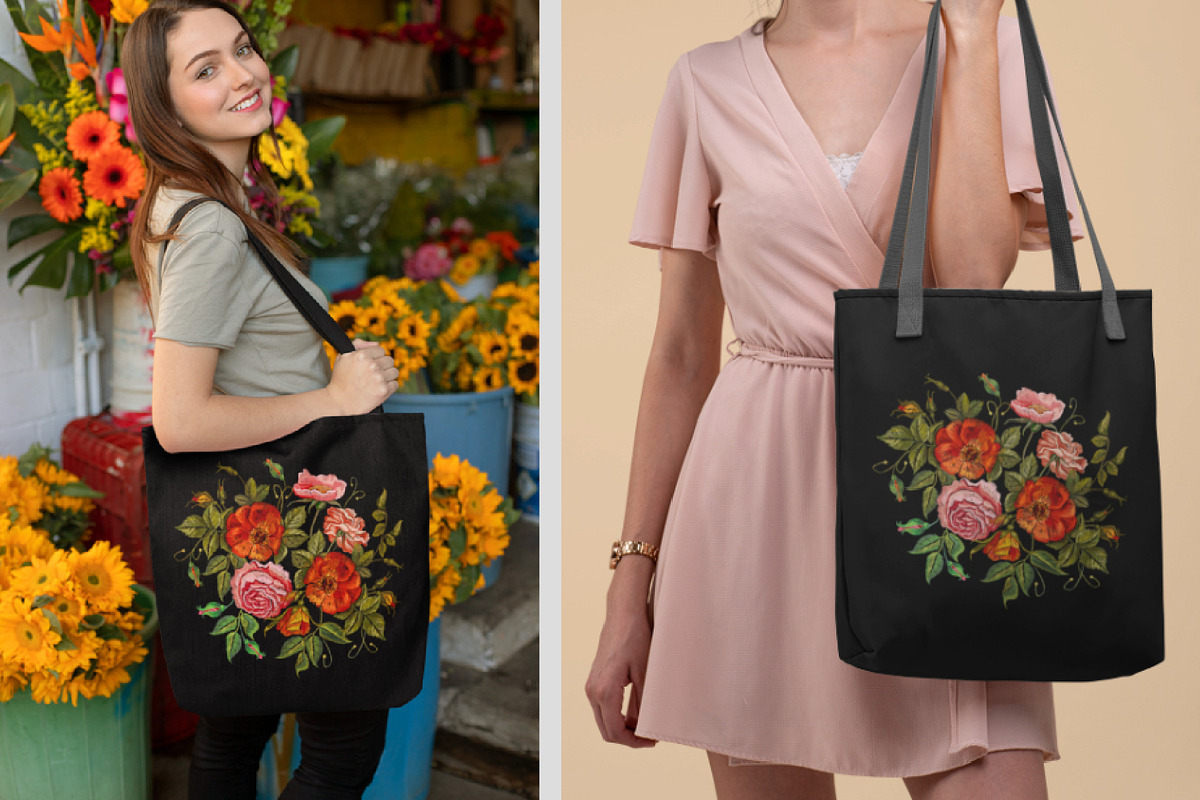 Embroidery roses and peonies, an Illustration by Matrioshka (Photo 5 of 9)